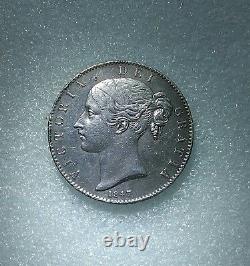 1 Crown Great Britain Victoria Young Portrait 1847 aXF