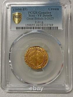 1604-19 Great Britain England James I gold crown 5 shillings S 2625 PCGS and NGC