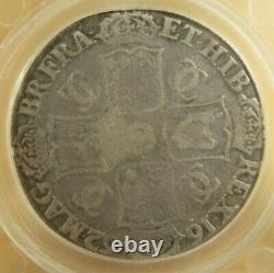 1662 Great Britain Silver Crown Circulated Rose Below Bust