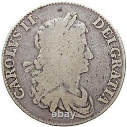 1663 Crown Charles II Coin Great Britain Silver (MO2428-)