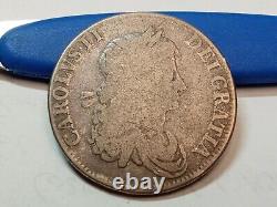 1663 Great Britain One Crown Silver Coin Charles II