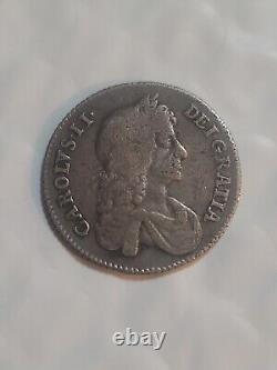 1668 Carolus II (Charles 2) British Silver Crown Fine Condition
