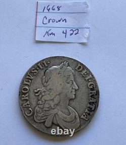 1668 Charles II Crown Coin