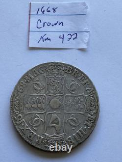 1668 Charles II Crown Coin