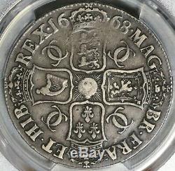 1668 PCGS VF Det Charles II Crown England Great Britain Silver Coin (20041302C)