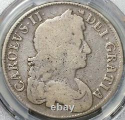 1677/6 PCGS VG 10 Charles II Crown Rare Overdate Great Britain Coin (20092902C)