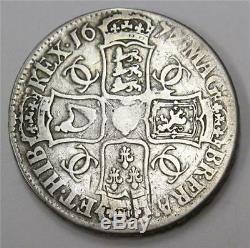 1677 Crown Great Britain 7 over 6 variety S3358 Fine condition F12