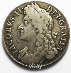 1686 Great Britain Crown Silver Coin KM# 457