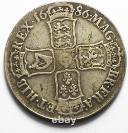 1686 Great Britain Crown Silver Coin KM# 457