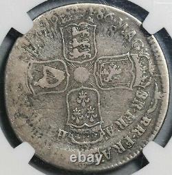1686 NGC F 15 James II Mint Error 1/2 Crown Great Britain Silver Coin 21032105C