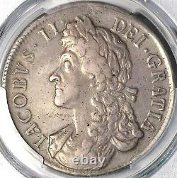 1687 PCGS XF 40 James II Great Britain Crown England Silver Coin (22101602D)