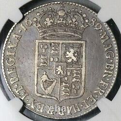 1689 NGC VF 25 William Mary 1/2 Crown Great Britain Silver Coin (21092703C)