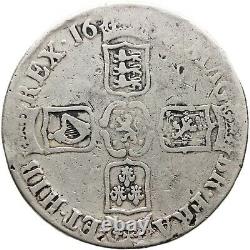 1695 1696 Crown William III Coin Silver Great Britain (MO2458-)