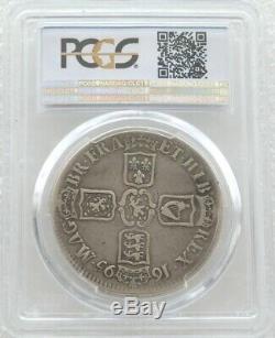 1695 Great Britain King William III Septimo Silver Crown Coin PCGS VF20