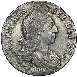 1696 Crown William III British Silver Coin Nice