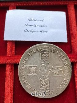 1696 Great Britain Large Silver Crown Third Bust William 111