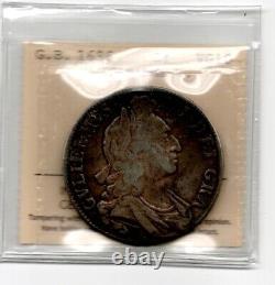 1696 Great Britain Octavo silver crown (VG10)