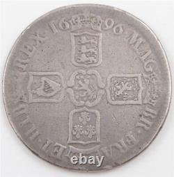 1696 Great Britain silver Crown 1st Bust circulated
