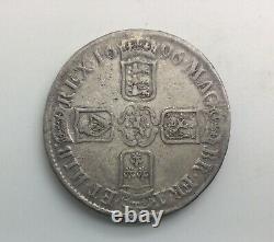 1696 William III England Crown Great Britain Decent Sharp Mid Grade KM#486