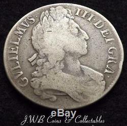 1696 William III Silver Crown Coin Great Britain