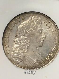 1698 Great Britain England DECIMO 1/2 C Crown Silver Coin NGC MS 62 RARE