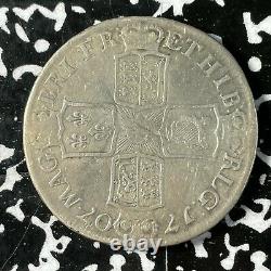 1707-E Great Britain 1 Crown Lot#JM3414 Large Silver Coin! Queen Anne