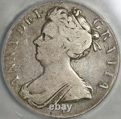 1707-E ICG VG 10 Anne Crown Great Britain Scotland 5 Shillings Coin (21053102C)