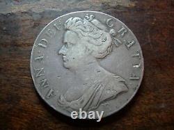 1707 Great Britain UK United Kingdom Large Silver Crown Queen Anne Original