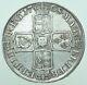 1708 Anne Plain Angles Crown, British Silver Coin Gvf+