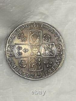 1736 Great Britain? Silver Crown Plumes & Roses George II -GORG TONING! RARE