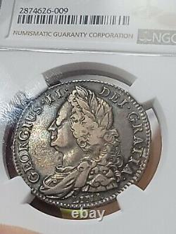 1745 1/2 Crown Ngc Xf40 Great Britain Lima Peru Silver Nicely Toned