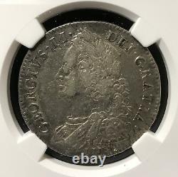 1746 1/2 Crown Ngc Xf 40 Great Britain Lima Silver George II