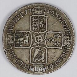 1746 Great Britain George II LIMA Silver Half Crown Silver Coin