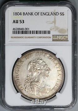 1804 NGC AU 53 George III 5 Shillings Dollar Great Britain Silver (18073103C)