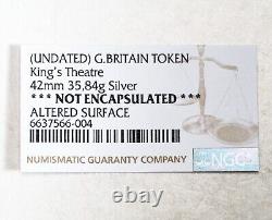 1810, Great Britain, George III. Crown-Sized Silver King's Theatre Pass. 35gm