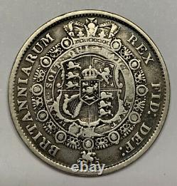 1816 Great Britain 1/2 Crown F/VF Details Silver Coin KM 667 George III