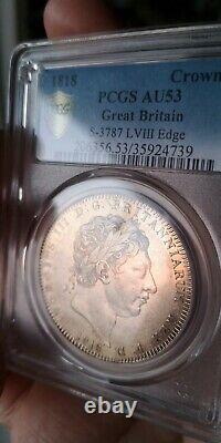 1818 LVIII Great Britain George iii Crown PCGS AU53
