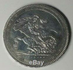 1818 LVIII Great Britain Silver Crown AU/UNC Cleaned
