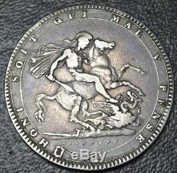 1819 GREAT BRITAIN CROWN. 925 SILVER King George III Slaying the Dragon