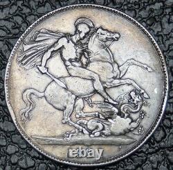 1821 GREAT BRITAIN CROWN SILVER George IV Laureate Head Gorgeous Coin