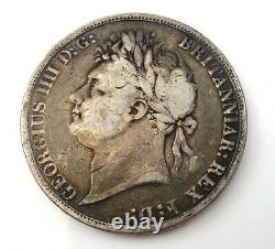1821 George the IV silver crown coin Great Britain George IIII circulated
