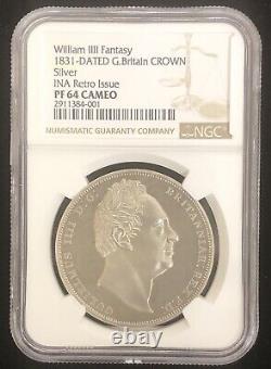 1831 William IIII Great Britain Crown Retro Issue Fantasy Coin PF 64 Cameo RARE