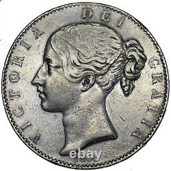1844 Crown (star Stops) Victoria British Silver Coin Nice