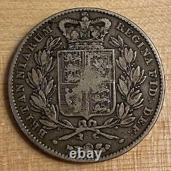 1844 Great Britain Crown Silver Coin F-VF Estate Coin KM# 741