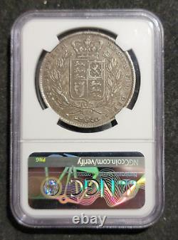 1844 Great Britain VICTORIA Silver Crown NGC XF 45