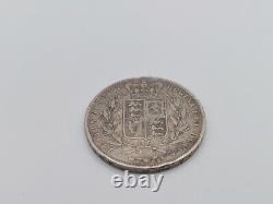 1844 UK Great Britain UK Queen Victoria Silver 1 Crown Coin