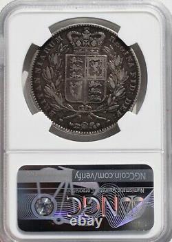 1845 Crown Cinquefoil Edge Great Britain NGC F15 Coin Victoria