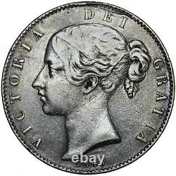 1845 Crown Victoria British Silver Coin Nice