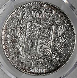 1845 Silver Crown Great Britain Victoria Pcgs Fine Details Repaired #47588943
