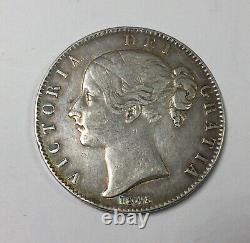 1845 Year VIII Young Head Crown Great Britain Decent Grade KM#741